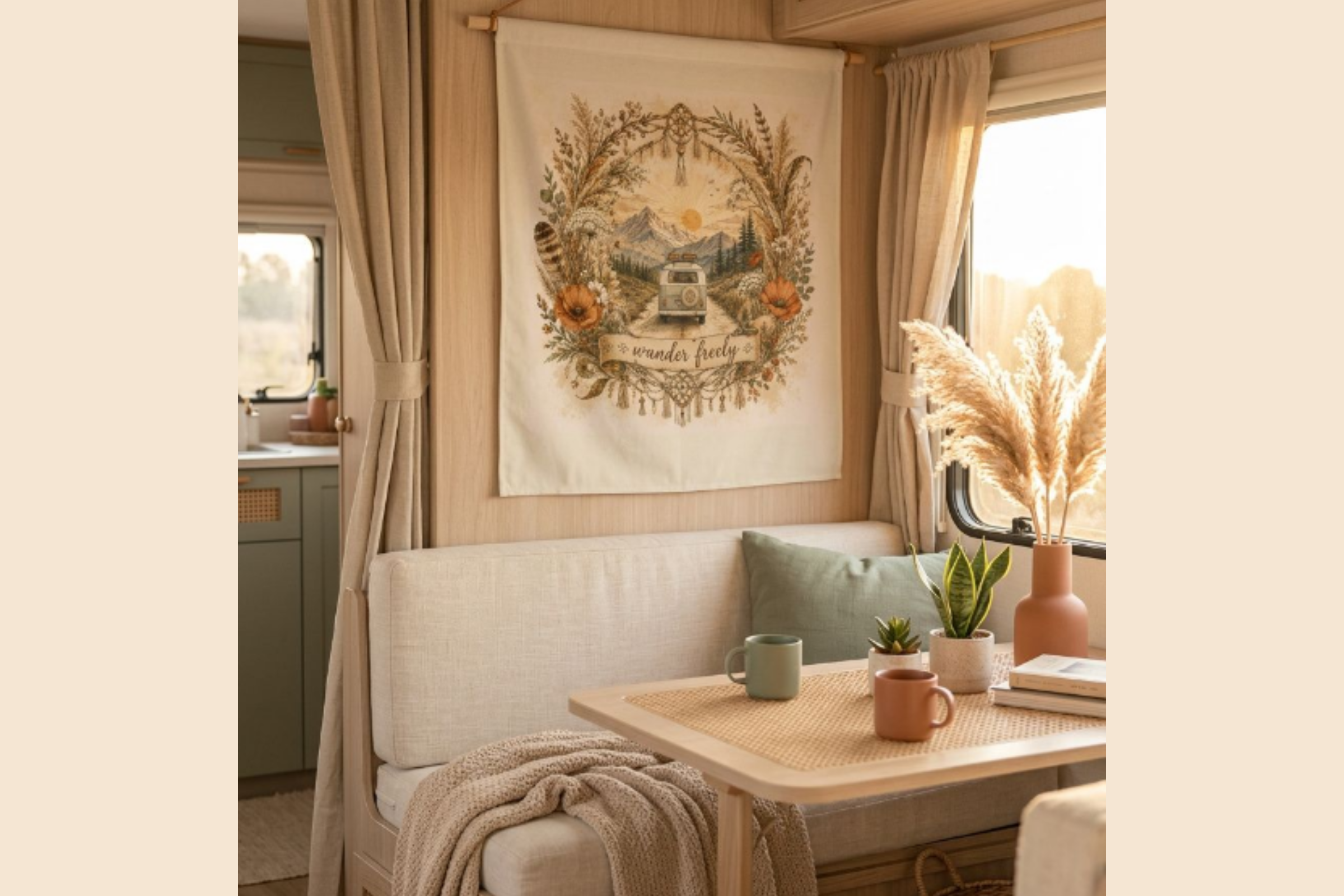 Wrenmark Studio — cozy camper interior detail